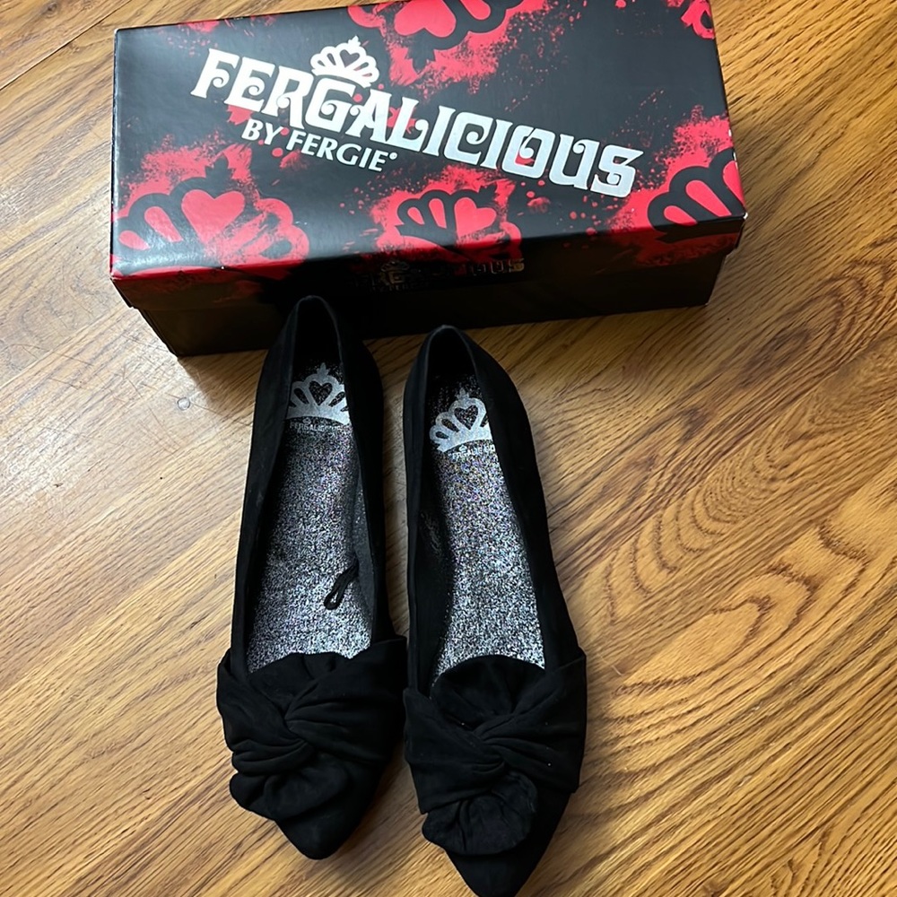 Fergalicious by Fergie Addison black flats. Size 9